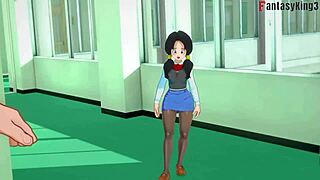 Dragon Ball Zex kapittel 2 del 1 viser Android 18 og Videl som lengter etter at Gohan knuller.