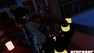 VRChat Vulpix 戴绿帽戏剧与 Umbreon 和 Furry！