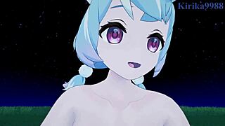 Nahida和Sigewinne用激烈POV中出性交支配，在原神本子中