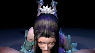 3D性感Cosplay亚洲婊子感觉好背叛，出轨巨型怪物鸡巴