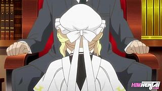 왜 내 가슴 큰 메이드가 젖으로 야한 블로우잡 해?