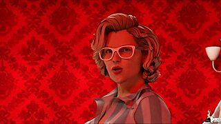 老板在BDSM红房间里猛干丰满的PAWG员工，特殊服装玩法！