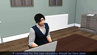 老板一个接一个诱惑秘书进行热辣办公室行动