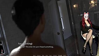 Lelaki Muda Lancap Atas Nenek Seksi Pakai Stoking Semasa Permainan Kostum