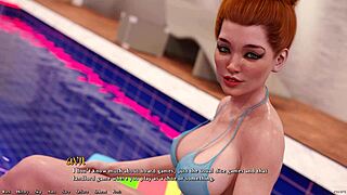 Being a dik 165 kontrastuje busty ryšavú priateľku v sexy modrom bikinách s krivou tučnou kamarátkou, čo vedie ku creampie cum na prsia