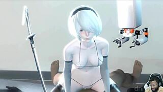 丰满屁股 Jill 骑 Mr X，Claire 也被猛插