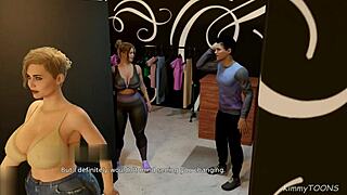 Хей бърз секс с MILF, искаш ли да ми смучеш пикнята в пробната на магазина като в Kimmytoons?