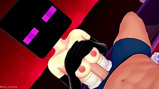 Enderwoman女仆准备好3D Minecraft Hentai动作