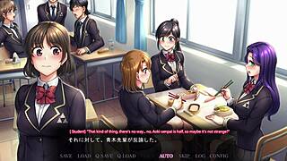 헤이, 사이민 세이시도우 비밀 레슨에서 에밀리 아오키의 루트 1은 일본 크로스드레싱 POV 바이브야 헨타이