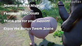 V gostem džunglu busty milf kurba dobi tolčeno od ogromnega črnega monster kurca v divji medrasni akciji