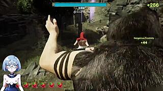 Rubia Caliente en Traje Follando con Viejo Gordo! Acción de Juego Catch Me!