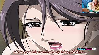 Busty stepmom v lingerie si prstí sama s hračkami, pak její stepson fuckuje její obří přirozené prsa v tomto necenzurovaném hentai review