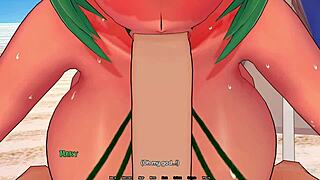 여름 왕이 섹시 해변 블로우잡과 숨겨진 불륜 핥아줘