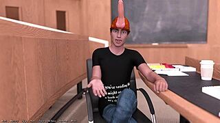 Profesora fierbinte cu sâni mari dă footjob apoi handjob în clasă și ejaculez