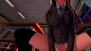 POV로 모니카와 박으며 타고 크림파이 하다, 도키 도키 리터러처 클럽 포르노