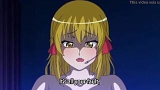 היי, תראה את האחות האנימה עם הציצים הגדולים מתענגת במאסטורבציה פרועה עד אורגזמה קרימפיי