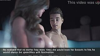 아내와 의붓어머니가 아왐 50에서 야한 3D 유혹으로 미치게 해!