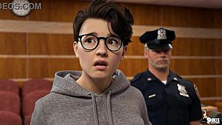 Nerdovska obilna punca nabita z monsterskim kurcem v zaporniški karanteni