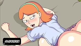 Rick and Morty dobrodružství, kde Morty plně prozkoumává Jessicu v animované fantasii