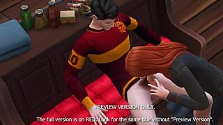 Hari Poter 3D hentai seks AU 6 pregled postaje prljav u Sims svetu