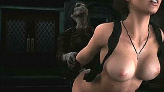 生化危机3重制版中的吉尔·瓦伦丁被怪物鸡巴POV后入操屁股