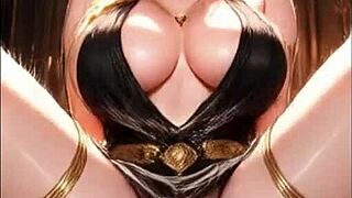 Eepol KRÁLOVNA MARIKA čelí kouření ptáka a ze zadečku v misijní vaginální akci z Elden Ring anime hentai