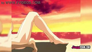 Hei, professor Daisuke knuller eleven sin på stranden i usensurert hentai