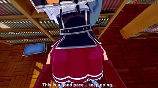 姬岛朱乃在图书馆里和HS DxD NTR疯狂。全1小时幻想电影在Sheer Fantasyking3！