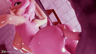 एमी सोनिक के साथ ओरल ब्लोजॉब मजा बिग लंड पर एनिमेशन में