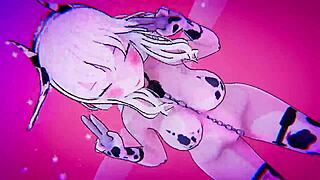 Переполненная сквиртом коровка минет от секси 3D кроссдрессинг раба в тренировочной сессии