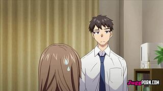 Nagase Kotaro megfordítja a megvetett nőt, aki vágyik mélytorok cselekvésre idegen nagy farkán uncensored hentai-ben