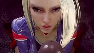 哇，健身口交动作的惊人动画！