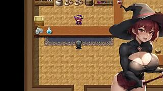 获得魔法物品来操热辣大胸冒险者绿帽RPG第5部分