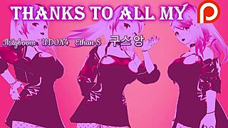 Kurva, dostáváš to a stáváš se kurvou od své futa milf Bayonetta v tomhle hentai femdom joi s futanari crossdressing prdel akcí