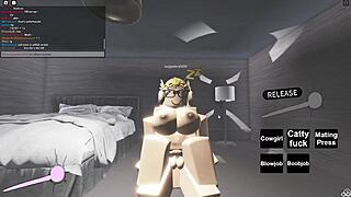 फकिंग हॉट रोब्लॉक्स स्लट मॉन्स्टर कॉक पर सवार।