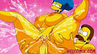 Mejores momentos de sexo en Simptoons insinúan porno Simpsons con anal y follada de culo