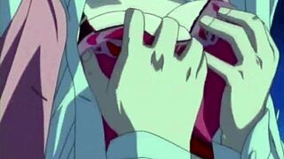 일본 헨타이 사무실 블론드가 큰 가슴으로 유혹적으로 과시