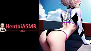 הנטאי עכביש זונה מגיעה לאורגזמה במסע ויזואלי עם גוף אתלטי ותחת סקסי