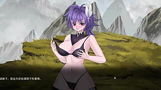 Besvärad tjej med stora tuttar i hentai nöd