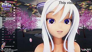 Hentai Vtuber 精灵 Elfie Love 直播控制玩具 在 3D VRChat 流