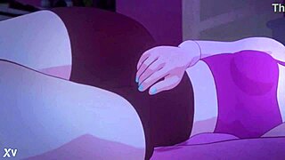 Sukkuba ovládá masturbaci v sexy hentai animaci sólové scény.