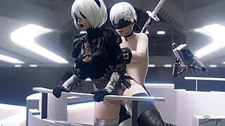 2B PMV mega hentai kompilácia z Nier Automata s Yorha No 2 Type B anál assfucking