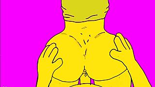 Bold moves as Simpsons hentai shows big tits mommy doggystyle ass pounding