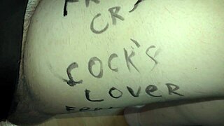 सो, दिस हैरी बीबीडब्ल्यू गर्ल रॉक्स अ ल्यूड बिकिनी. शीज़ कवर्ड इन डर्टी बॉडी राइटिंग्स लाइक हेंटाई मिल्की मारी!