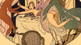 विंटेज इरोटिक ड्रॉइंग्स रेट्रो ऐनिमे वाइब के साथ कलेक्टर्स के लिए