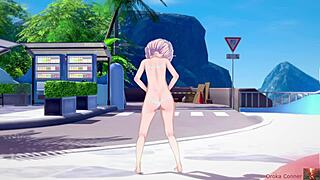 Jente besøker akvarium og sier, Jeg er altfor våt!