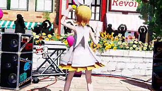 Kagamine Rin Se Dezbracă Goală pentru un Dans Nud Îndrăzneț de Kiidosan