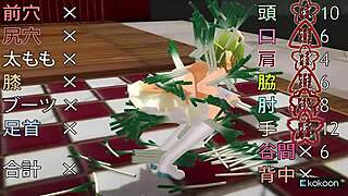 Gumi 和韭菜在Caramalldansen MMD中跳舞，由Tarako - 哇，双插入！
