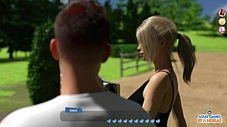 Ep16 显示我用大鸡巴给 Kiara 她想要的，在她的服装中，周围是巨大的女同性恋女支配