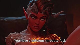 被淫荡恶魔永恒操...恶魔女孩JOI，用扶她鸡巴动作让我这么硬...